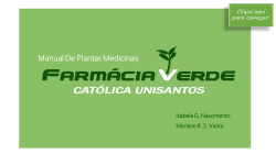 Manual De Plantas Medicinais Isabela G. Nascimento Marlene R. S. Vieira Clique aqui