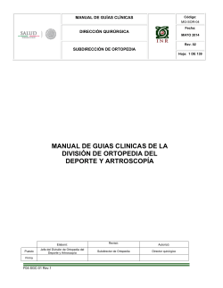 MANUAL DE GUIAS CLINICAS DE LA DIVISIÓN DE ORTOPEDIA DEL