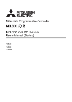 MELSEC iQ-R CPU Module User's Manual (Startup) -R04CPU -R08CPU