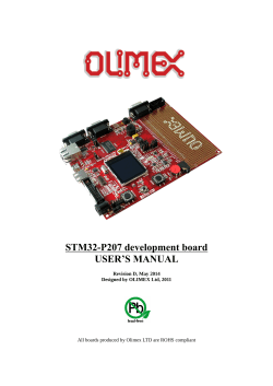 STM32-P207 development board USER’S MANUAL Revision D, May 2014