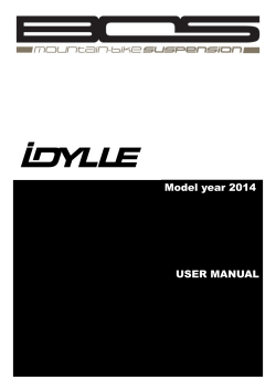 Model year 2014 USER MANUAL