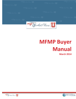 MFMP Buyer Manual  March 2014