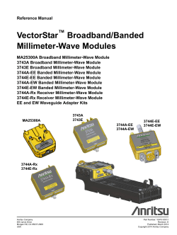 VectorStar Broadband/Banded Millimeter-Wave Modules ™