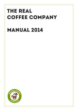 THE REAL COFFEE COMPANY MANUAL 2014