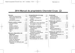 2014 Manual do proprietário Chevrolet Cruze