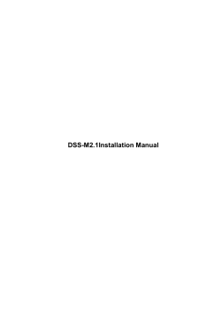 DSS-M2.1Installation Manual