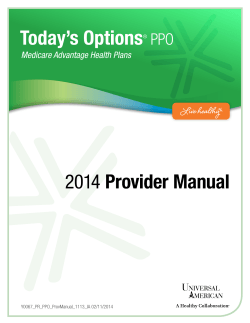 2014 Provider Manual Y0067_PR_PPO_ProvManual_1113_IA 02/11/2014