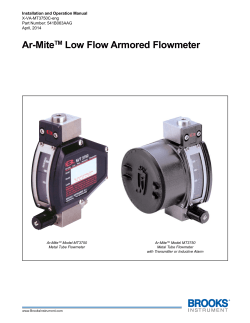 Ar-Mite Low Flow Armored Flowmeter 5 Brooks