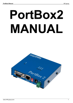 PortBox2 MANUAL