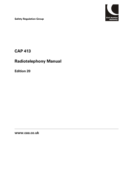 CAP 413 Radiotelephony Manual Edition 20 www.caa.co.uk