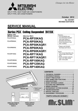SERVICE MANUAL PCA-RP35KAQ PCA-RP50KAQ October  2012