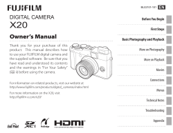 X20 Owner’s Manual DIGITAL CAMERA EN