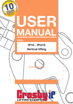 User manUal iP10 - iPU10 Vertical lifting