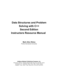 Data Structures and Problem Solving with C++ Second Edition