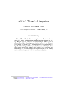 AQUAD 7 Manual – R Integration Leo Gürtler und Günter L. Huber