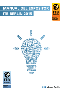 MANUAL DEL EXPOSITOR ITB BERLIN 2015