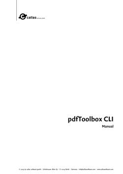 a pdfToolbox CLI Manual