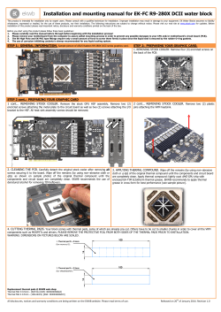 Installation and mounting manual for EK-FC R9-280X DCII water block
