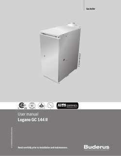 User manual Logano GC 144 II Gas boiler