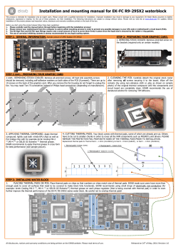 Installation and mounting manual for EK-FC R9-295X2 waterblock