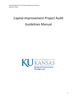 Capital Improvement Project Audit Guidelines Manual