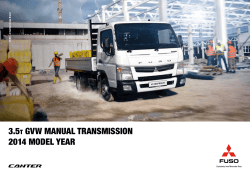 3.5 GVW manual transmission 2014 model year t