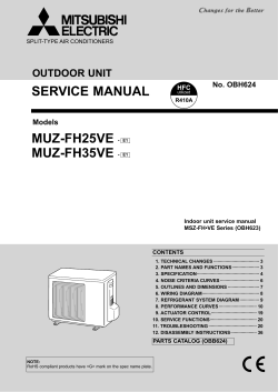 SERVICE MANUAL MUZ-FH25VE MUZ-FH35VE OUTDOOR UNIT