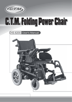 C.T.M. Folding Power Chair HS-6200 User's Manual