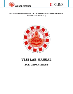 VLSI LAB MANUAL ECE DEPARTMENT  SRI SUKHMANI INSTITUTE OF ENGINEERING AND TECHNOLOGY,