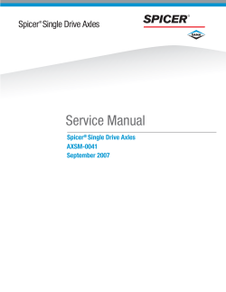 Service Manual  Spicer Single Drive Axles