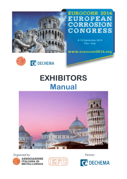 EXHIBITORS Manual  Organized by: