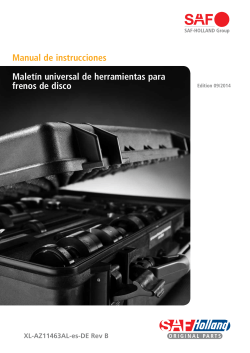 Manual de instrucciones Maletín universal de herramientas para frenos de disco