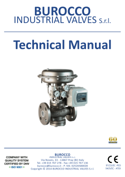 BUROCCO Technical Manual INDUSTRIAL VALVES S.r.l.