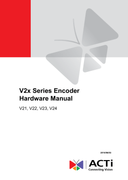 V2x Series Encoder Hardware Manual V21, V22, V23, V24