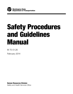 Safety Procedures and Guidelines Manual M 75-01.26