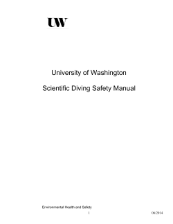 University of Washington Scientific Diving Safety Manual  Environmental Health and Safety