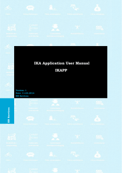 IKA Application User Manual IKAPP HR Services