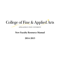 New Faculty Resource Manual 2014-2015