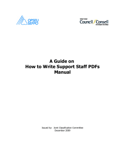 A Guide on How to Write Support Staff PDFs Manual