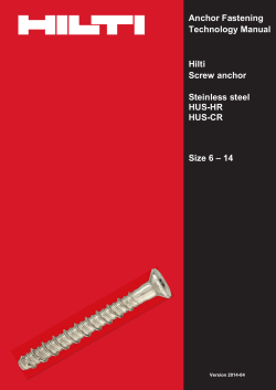 Anchor Fastening Technology Manual  Hilti