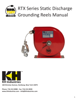RTX Series Static Discharge Grounding Reels Manual