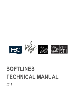 SOFTLINES TECHNICAL MANUAL  2014