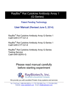 RayBio Rat Cytokine Antibody Array 1  (G-Series)