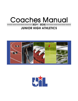 Coaches Manual Junior HigH AtHletics 2014 2015