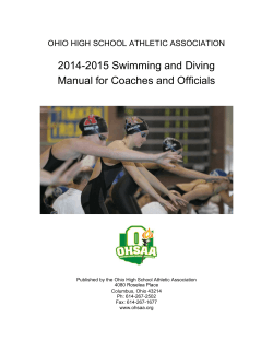 2014-2015 Swimming and Diving Manual for Coaches and Officials