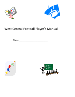 West Central Football Player’s Manual  Name __________________________