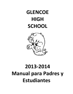 GLENCOE HIGH SCHOOL 2013-2014