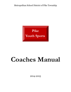Coaches Manual Pike Youth Sports 2014-2015