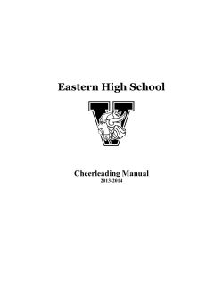 Eastern High School Cheerleading Manual 2013-2014