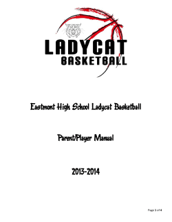 Eastmont High School Ladycat Basketball Parent/Player Manual 2013-2014